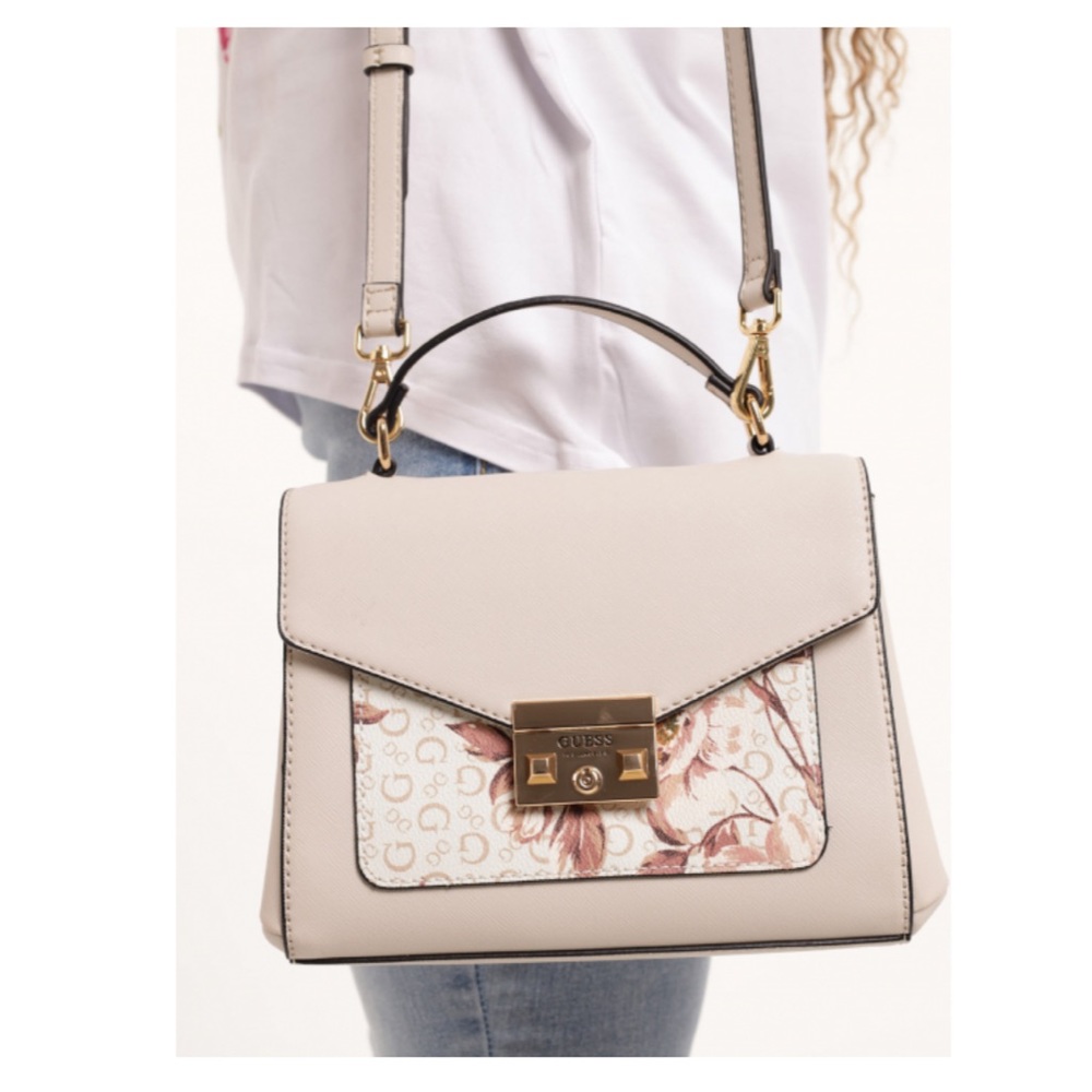 NWT Guess Fort Smith Floral Top Handle Crossbody Bag